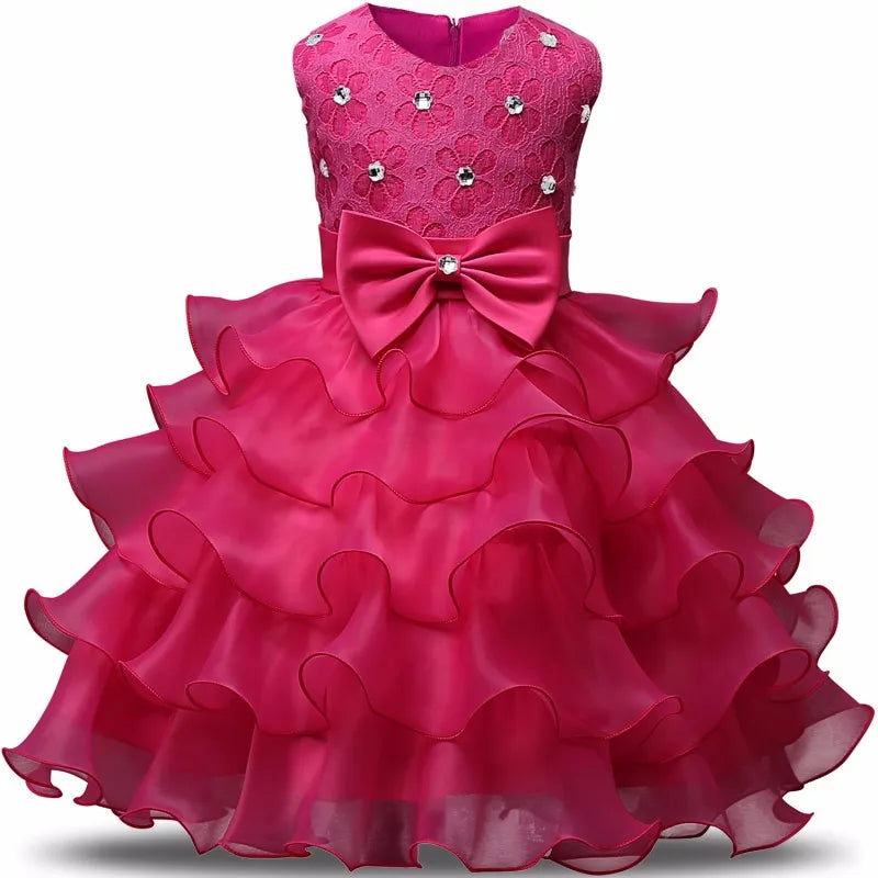 Robe de demoiselle d'honneur pour mariage, tenues d'anniversaire pour bébés filles de 2 à 8 ans, robes de première Communion pour enfants, vêtements de fête pour enfants