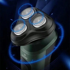 Rasoirs électriques 9D pour hommes, tondeuse électrique étanche, utilisation humide et sèche, batterie Rechargeable, rasoir rotatif, Machine de rasage