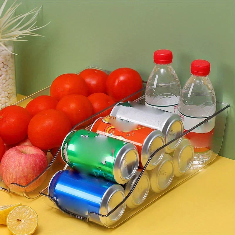 Boîte de rangement pour réfrigérateur, organisateur de réfrigérateur, boîtes de rangement de cuisine, canettes de Soda, panier, conteneurs de rangement, organisateur de garde-manger