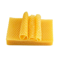 Feuilles de cire d'abeille naturelle, 10 pièces, feuille en nid d'abeille, cadre de cellule de ruche, fond de teint en cire pour la fabrication de bougies, artisanat, fournitures de travaux manuels pour l'apiculture