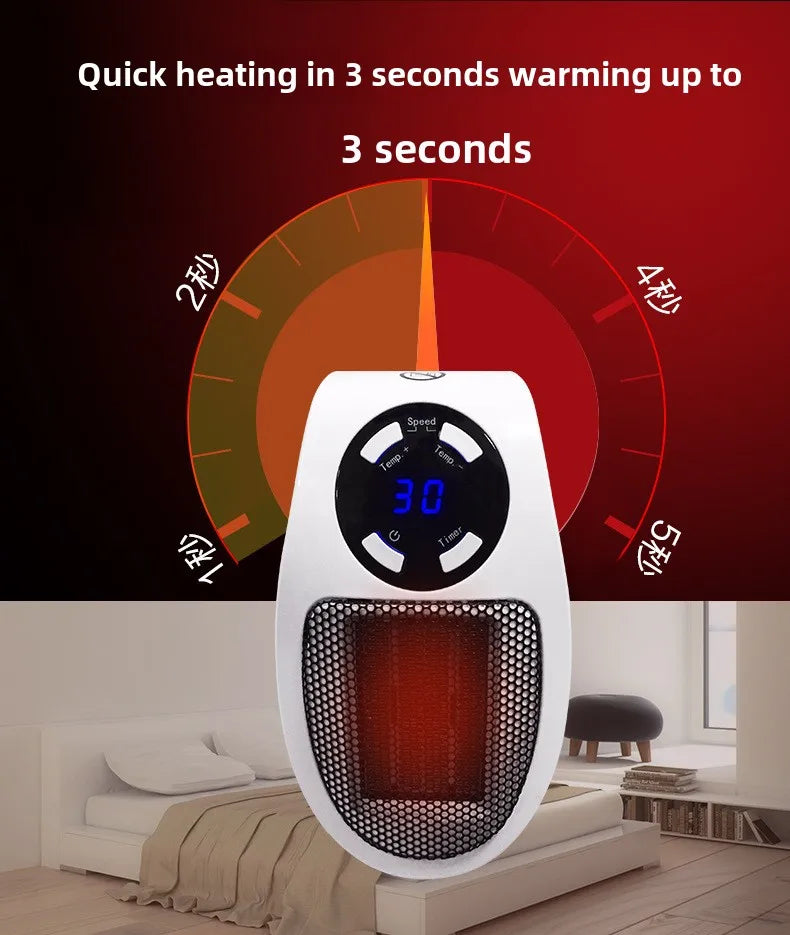 Chauffage électrique à prise murale, économe en énergie, faible bruit, radiateurs portables pour usage intérieur, pièce, cuillère à soupe