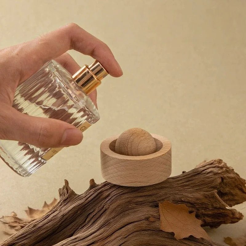 Diffuseur d'huiles essentielles de voiture en bois, ensemble rond d'huiles essentielles d'aromathérapie en bois pour maison, bureau, chambre à coucher, voiture