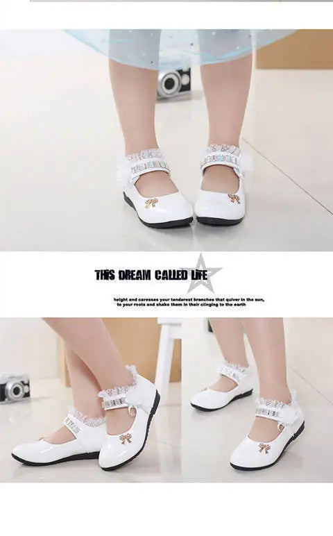 Chaussures en cuir pour filles, chaussures de princesse simples pour enfants, grandes chaussures de performance noires pour étudiants, chaussures en cuir pour bébés, nouvelle collection 2024