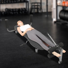 Extendable backrest decompression bench, inversion table, home workout bench, weight capacity up to 330 lbs