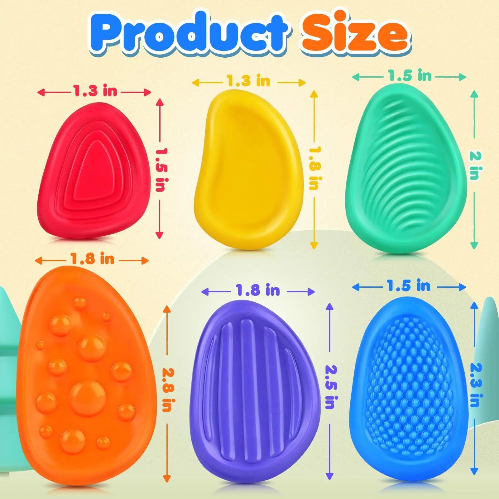 Jouets sensoriels en pierre de Silicone pour adultes, 6 paquets texturés pour l'autisme et les enfants, jouets apaisants, anti-Stress, nouvelle collection 2025