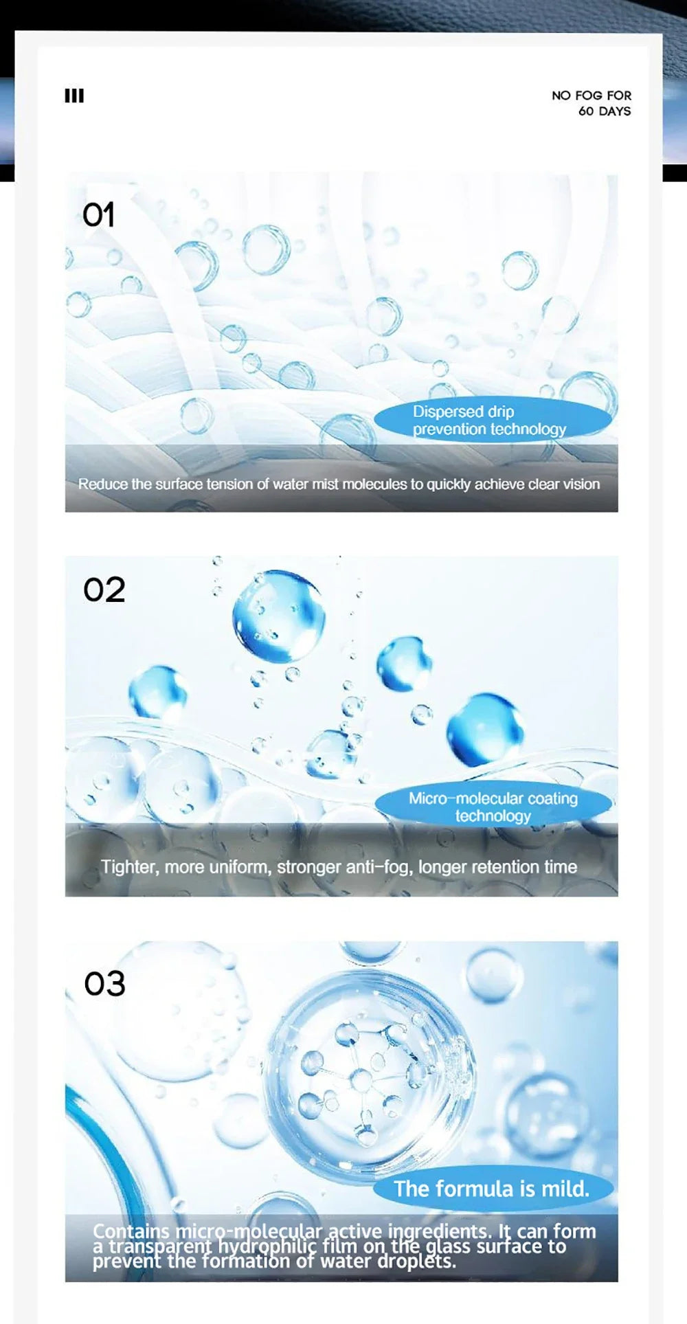 Agent Anti-buée pour moto, essuie-glace pour lentille de casque, rétroviseur, liquide en verre, Spray répulsif pour pare-brise, accessoires de voiture