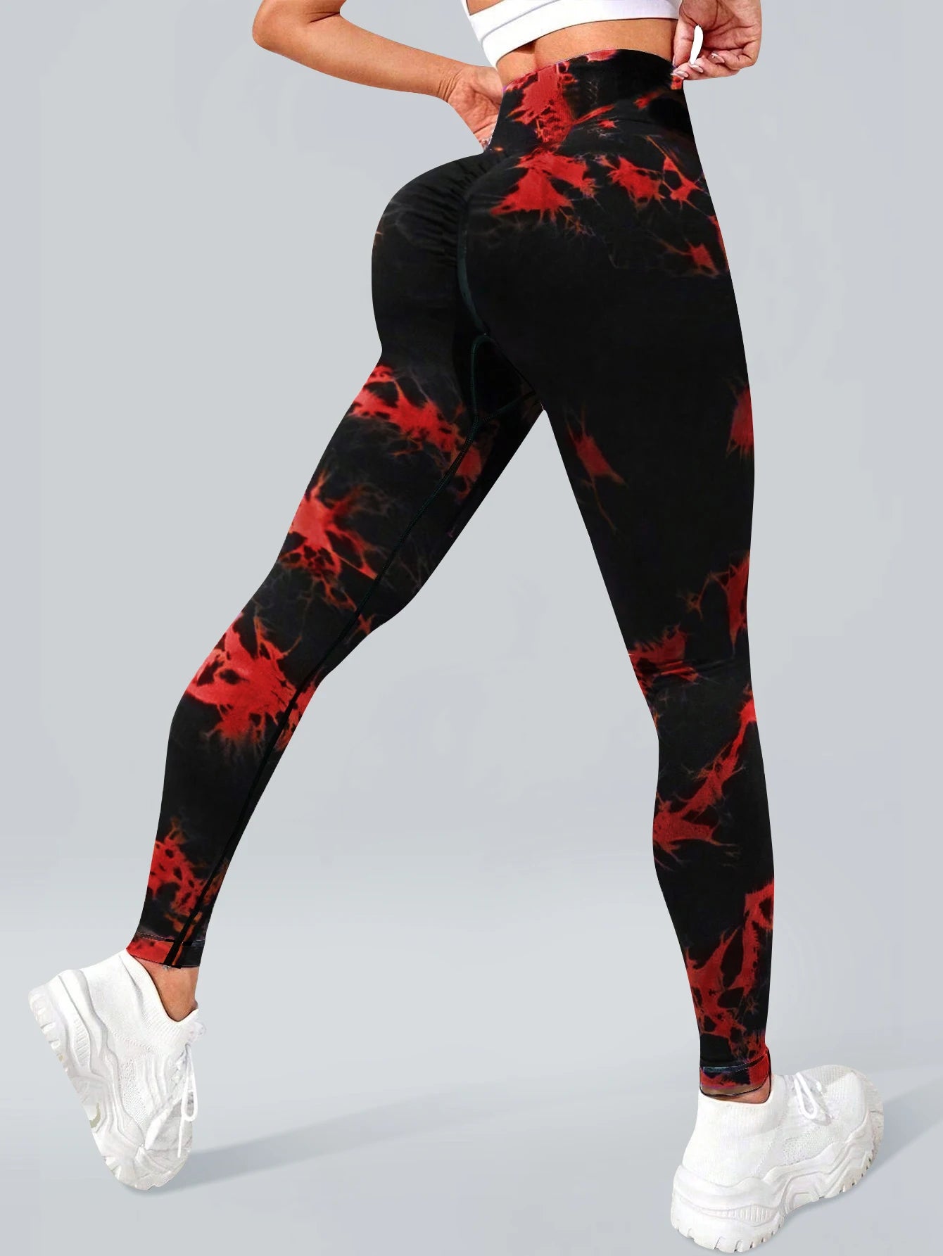 Pantalon de Yoga sans couture pour femmes, teinture par nouage, taille haute, doux et confortable, vêtements de sport, Leggings d'entraînement, collants