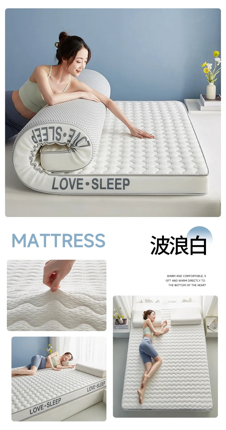 Matelas de lit Tatami pliable en Latex tricoté de qualité supérieure, pour dortoir d'étudiants, chambre à coucher, tapis de protection pour la maison