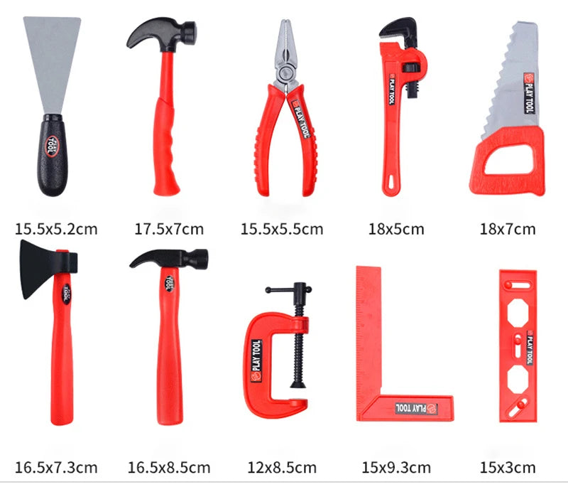 Kit de boîte à outils pour enfants, jouets éducatifs, outils de réparation de Simulation, perceuse, jeu en plastique, apprentissage, ingénierie, Puzzle, jouets cadeaux pour garçon