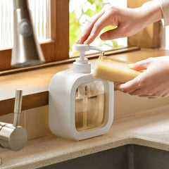 Bouteille distributrice de savon de grande capacité, bouteille de presse en plastique transparent et visible, adaptée aux voyages, à la cuisine, à la salle de bain