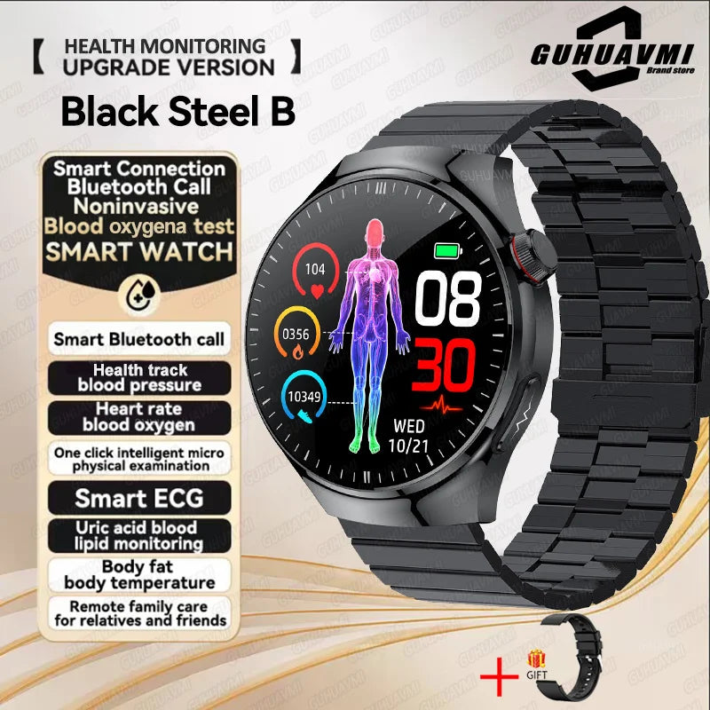 Nouvelle surveillance de la santé montre intelligente examen physique santé Wacth pression artérielle ECG + PPG Sport appel Smartwatch pour Android iOS