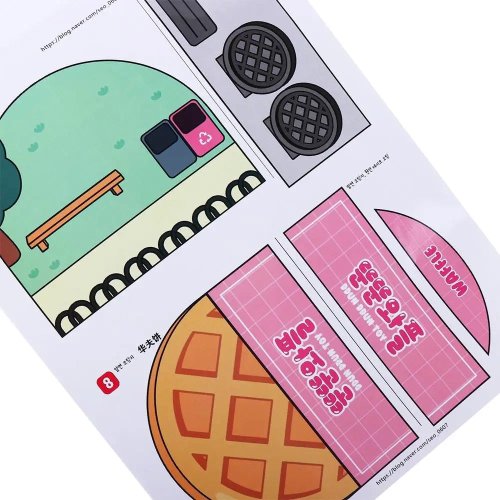 Livre de bonnet 3D, paquet de matériel, gaufre, pétrir, livre silencieux, autocollant fait maison, magasin d'ongles, livre silencieux, fait à la main, Montessori pour enfants