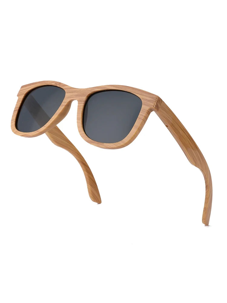 Plastiques bois bambou lunettes de soleil hommes femmes classique mode UV400 Vintage conduite lunettes de soleil noir lunettes de pêche