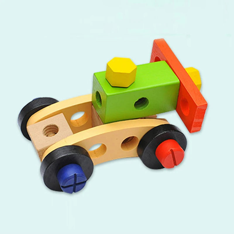 Jouets éducatifs Montessori pour enfants, boîte à outils en plastique et bois, ensemble de jeu de Simulation, assemblage de vis d'écrou, outil de charpentier de Simulation