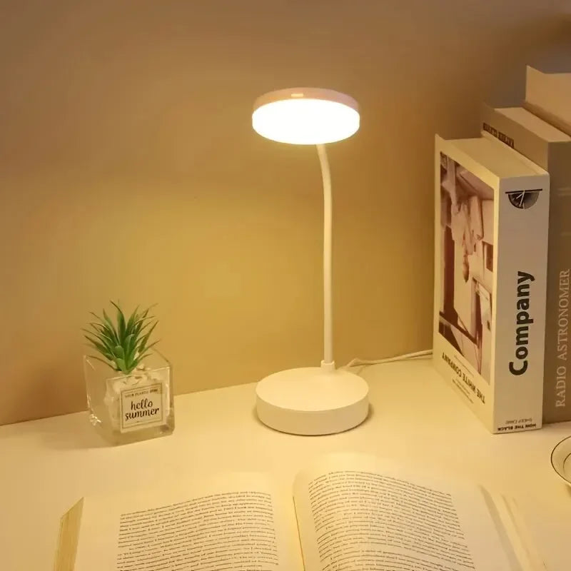 LED Table Lamp, 3 Levels, Dimmable, Wireless, Touch-Sensitive LED Desk Lamp, Night Light, USB Rechargeable Touch Lamp for Bedroom, Study, Office