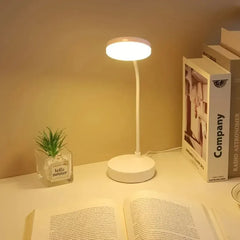 LED Table Lamp, 3 Levels, Dimmable, Wireless, Touch-Sensitive LED Desk Lamp, Night Light, USB Rechargeable Touch Lamp for Bedroom, Study, Office