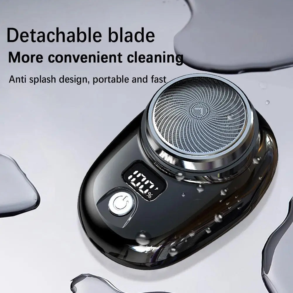 Mini rasoir électrique pour hommes, rasoir monté sur véhicule avec affichage numérique, rasoir de poche sans fil pour voyage, tondeuse à barbe pour le visage