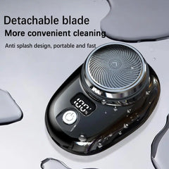 Mini rasoir électrique pour hommes, rasoir monté sur véhicule avec affichage numérique, rasoir de poche sans fil pour voyage, tondeuse à barbe pour le visage