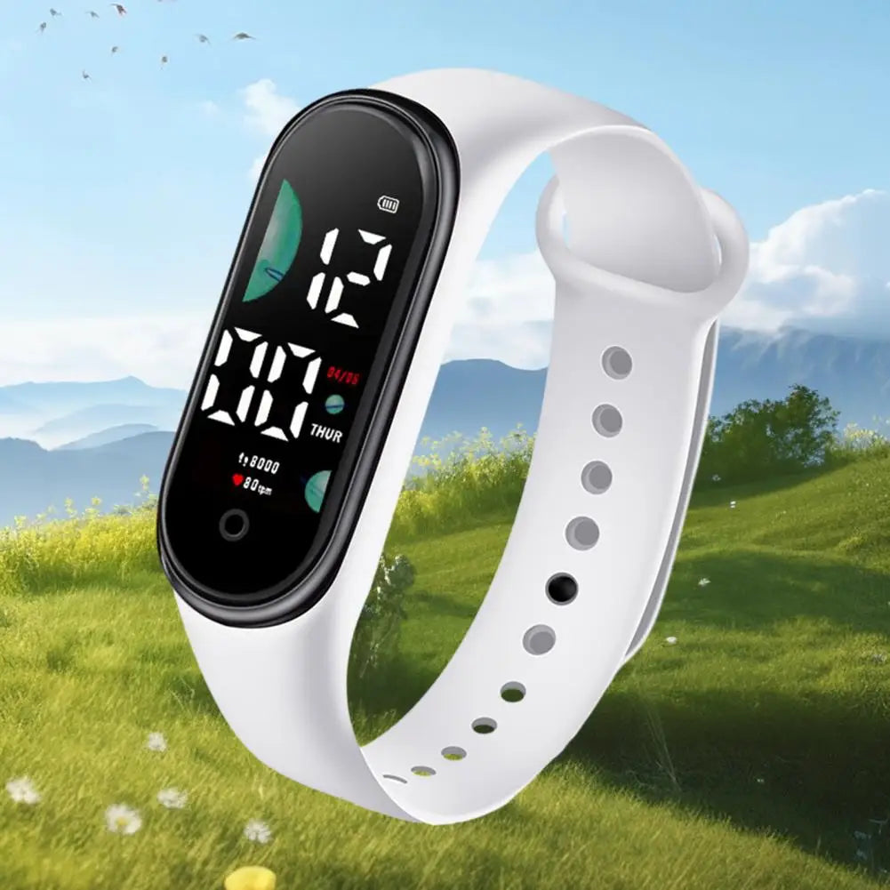 Montre de sport électronique pour enfants, étanche, grand écran de police, affichage LED, Shoous, date automatique, calendrier complet, montre numérique
