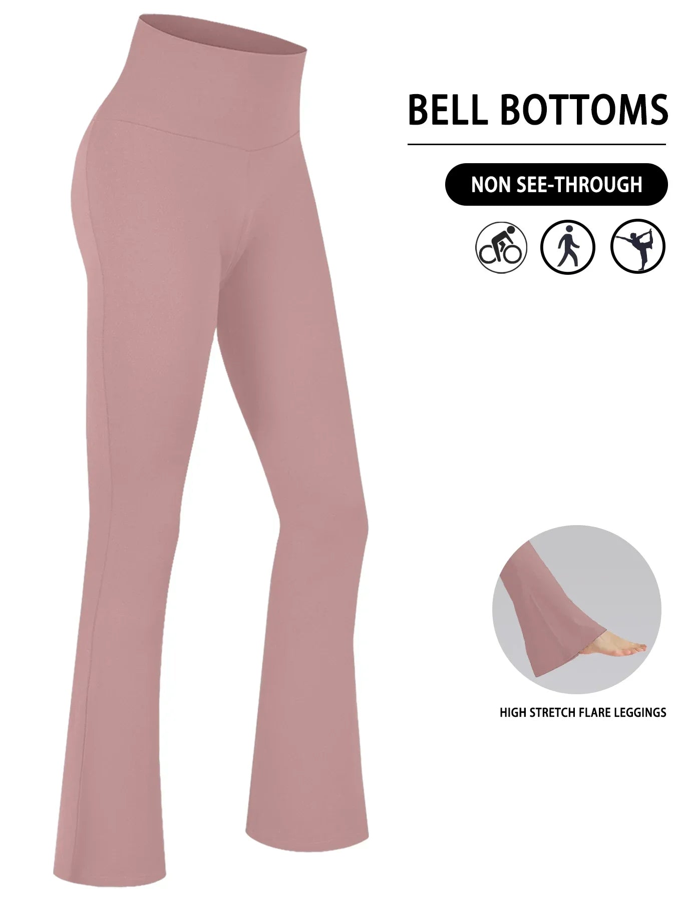 Pantalon évasé Super doux pour femmes, taille haute, contrôle du ventre, Leggings de Yoga, bas de cloche