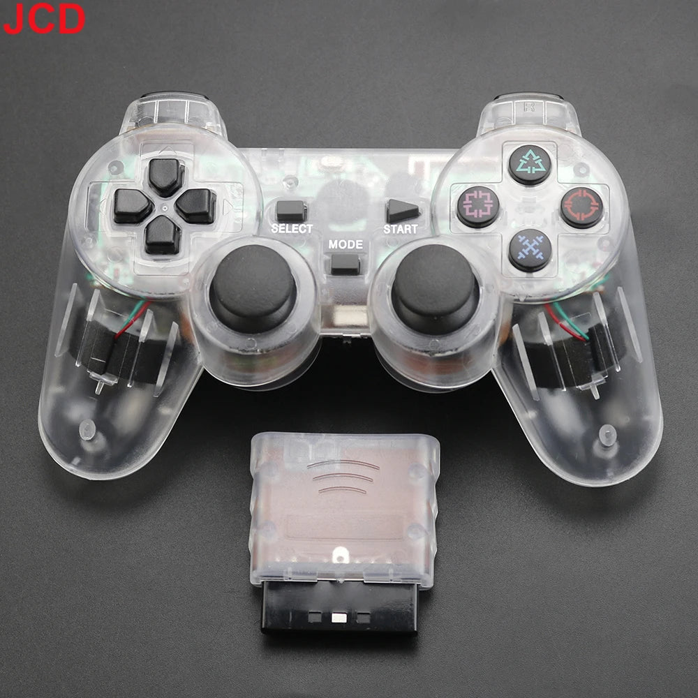 JCD 1 pièces manette de jeu sans fil pour Console PS2 manette 2.4G Double Vibration choc Joypad USB contrôleur de jeu pour PC