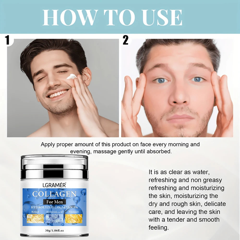 Crème Anti-rides pour hommes, élimine les rides du visage et du cou, raffermissante, hydratante, rétinol, traitement du visage, Anti-âge