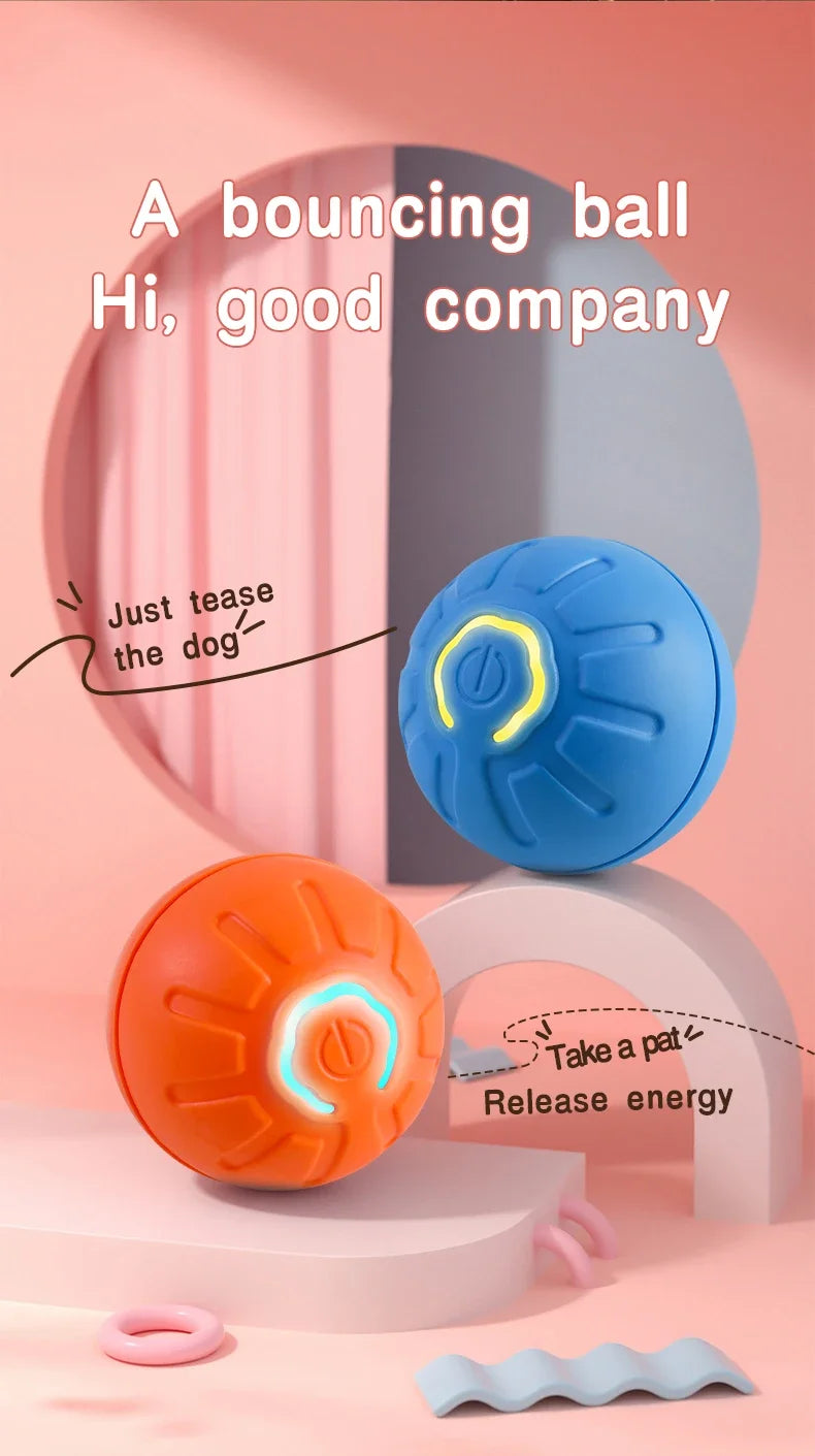 Jouet coule électronique intelligent pour animaux de compagnie, boule mobile, USB, mouvement automatique, rebondissant pour chiot, cadeau d'anniversaire, produit pour chat