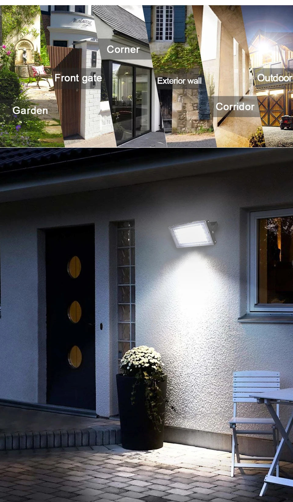 Éclairage LED étanche AC 220V IP65 projecteur extérieur projecteur 50W 100W 150W LED réflecteur lampadaire éclairage paysager