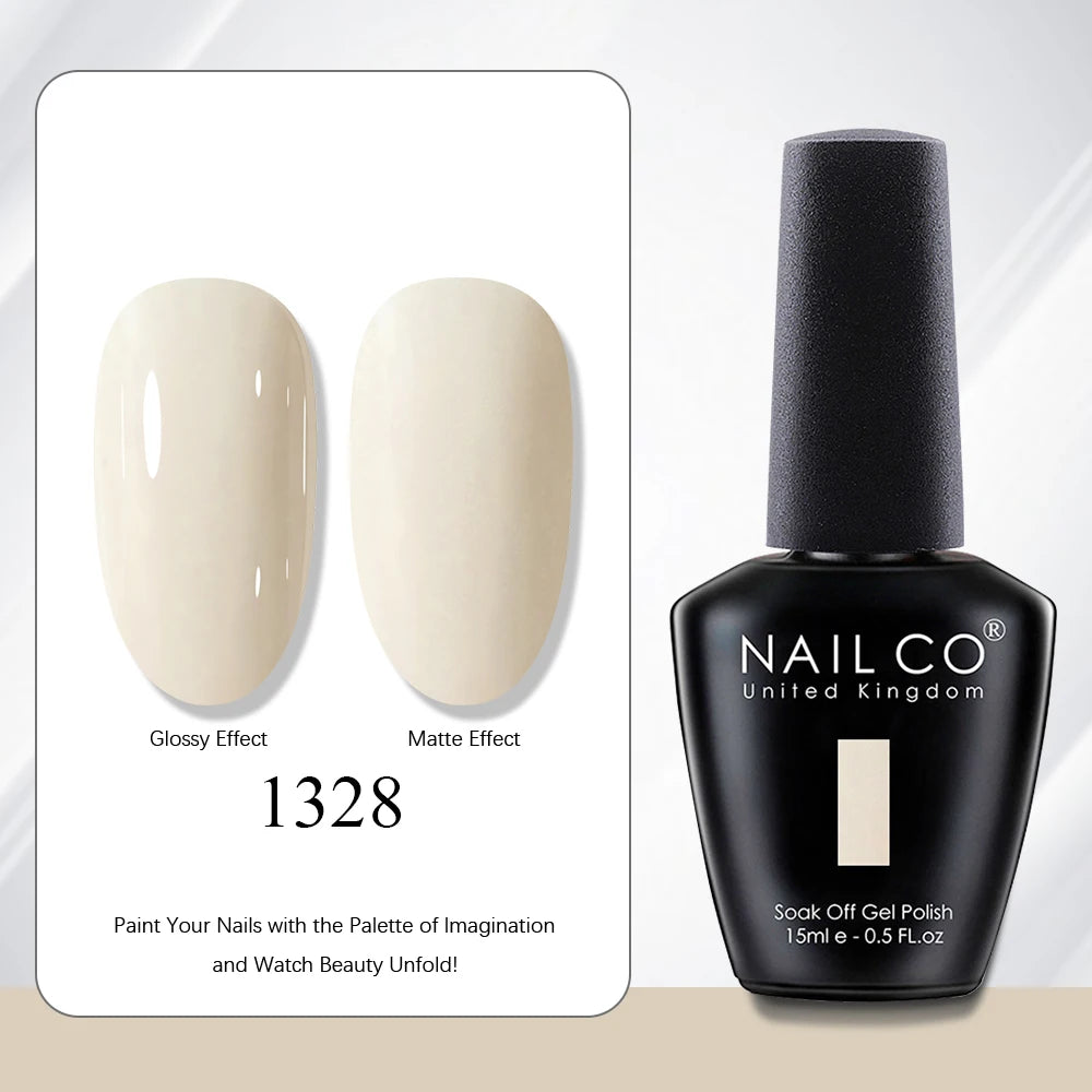NAILCO 15ml Vernis à ongles Gel Vernis Semi Permanent UV Gel Vernis manucure Vernis Nail Art Nude Gel Poliish