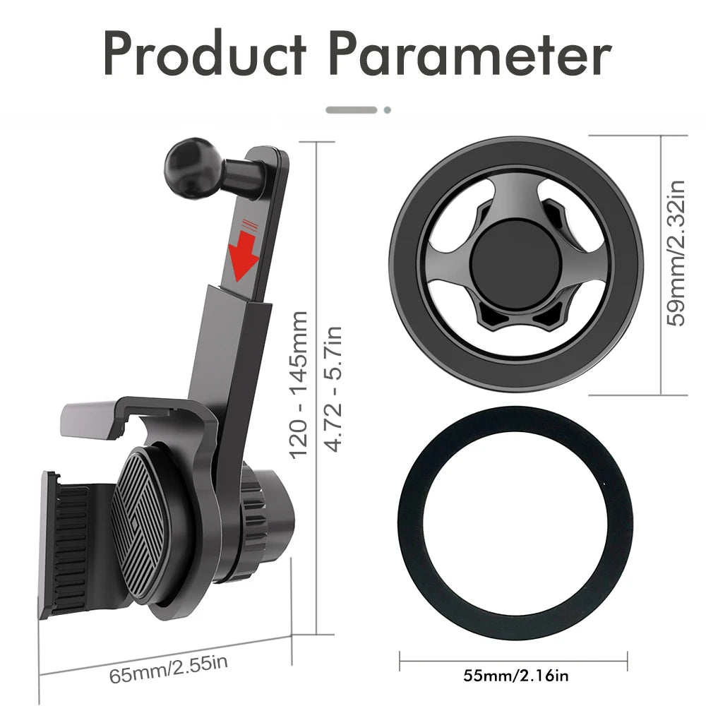 Support de téléphone portable pour écran d'affichage monté sur voiture, Rotation libre à 360 degrés, support pliable utilisé pour voiture et véhicule électrique