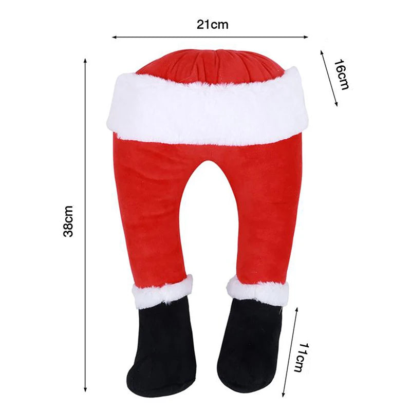 Décoration d'arbre de noël, jambes de père noël, décor de porte en peluche, jambe d'elfe du père noël, décor de noël pour la maison, ornements suspendus 2024