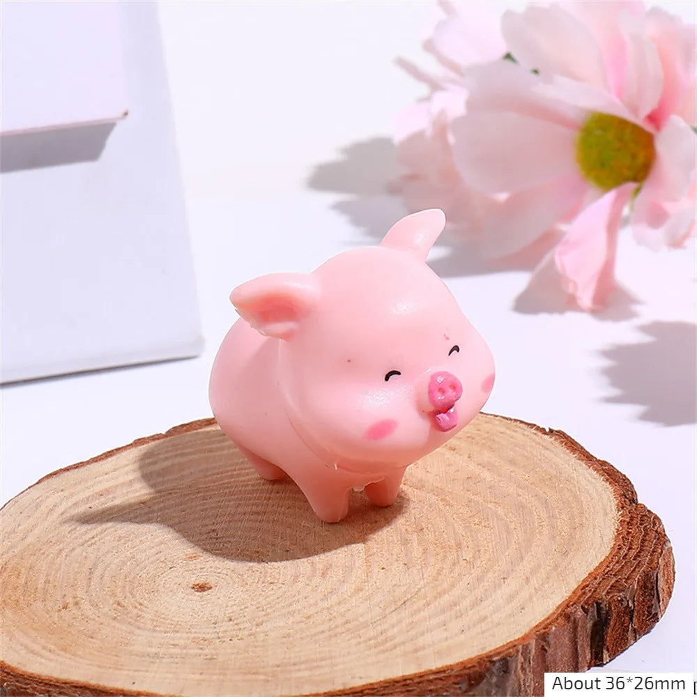 Figurine de overrose de dessin animé mignon, mini figurine, statue de overen résine, jouet de collection, décoration de jardin nickel é, 1 pièce