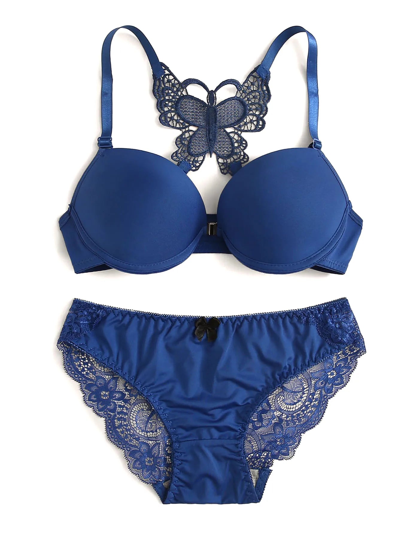 Vente chaude 2 pièces ensemble de sexy rouge avant bouton braissere beau dos papillon mode soutien-gorge push up femmes ensemble A2120