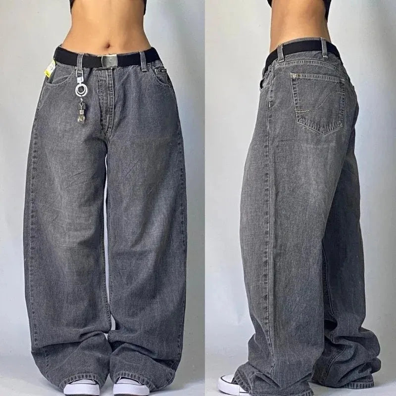 Jean Baggy Délavé à Poches Multiples pour Homme et Femme, Streetwear, Y2K, Hip-hop, Harajuku, Décontracté, Gothique, Taille Haute, Large, Surintendant, Nouvelle Collection
