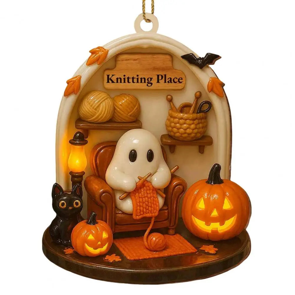 Cute Halloween decorations, warm Halloween ornaments, scary ghost ornaments for home interior decoration, acrylic for reading