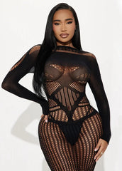 Vêtements de nuit lingerie sexy Babydoll Maille Intime Catsuit mariage nuit chemise de nuit adulte body bustier tubulaire robe Sexy robe longue