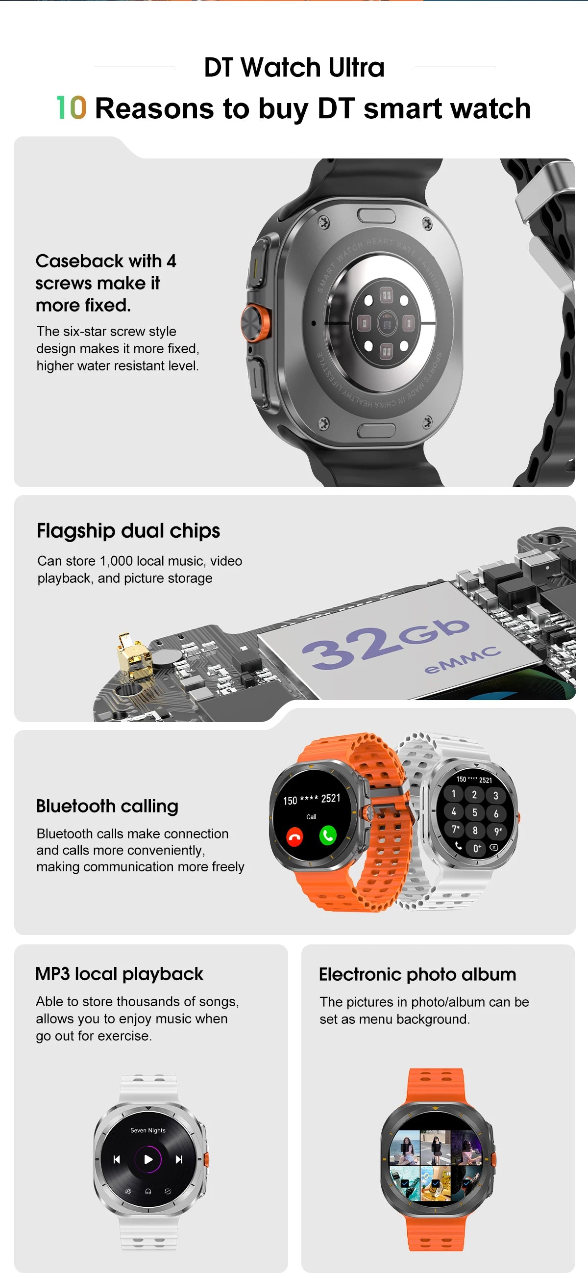 2025 nouvelle montre DT 7 montre Ultra intelligente hommes 32GB mémoire vidéo GPS NFC 47mm AMOLED Fitness sport Tracker santé montres intelligentes femmes