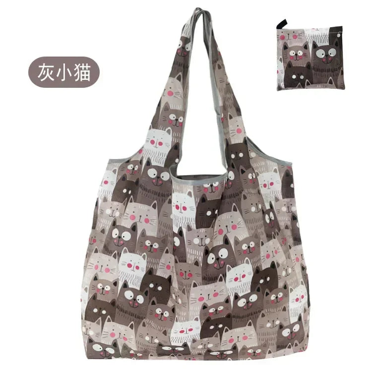 Grand Sac de Courses Réutilisable pour Femme, Fourre-Tout Pliant, Écologique, Réutilisable, Mallette d'Épicerie, Sacs à Main de Rangement