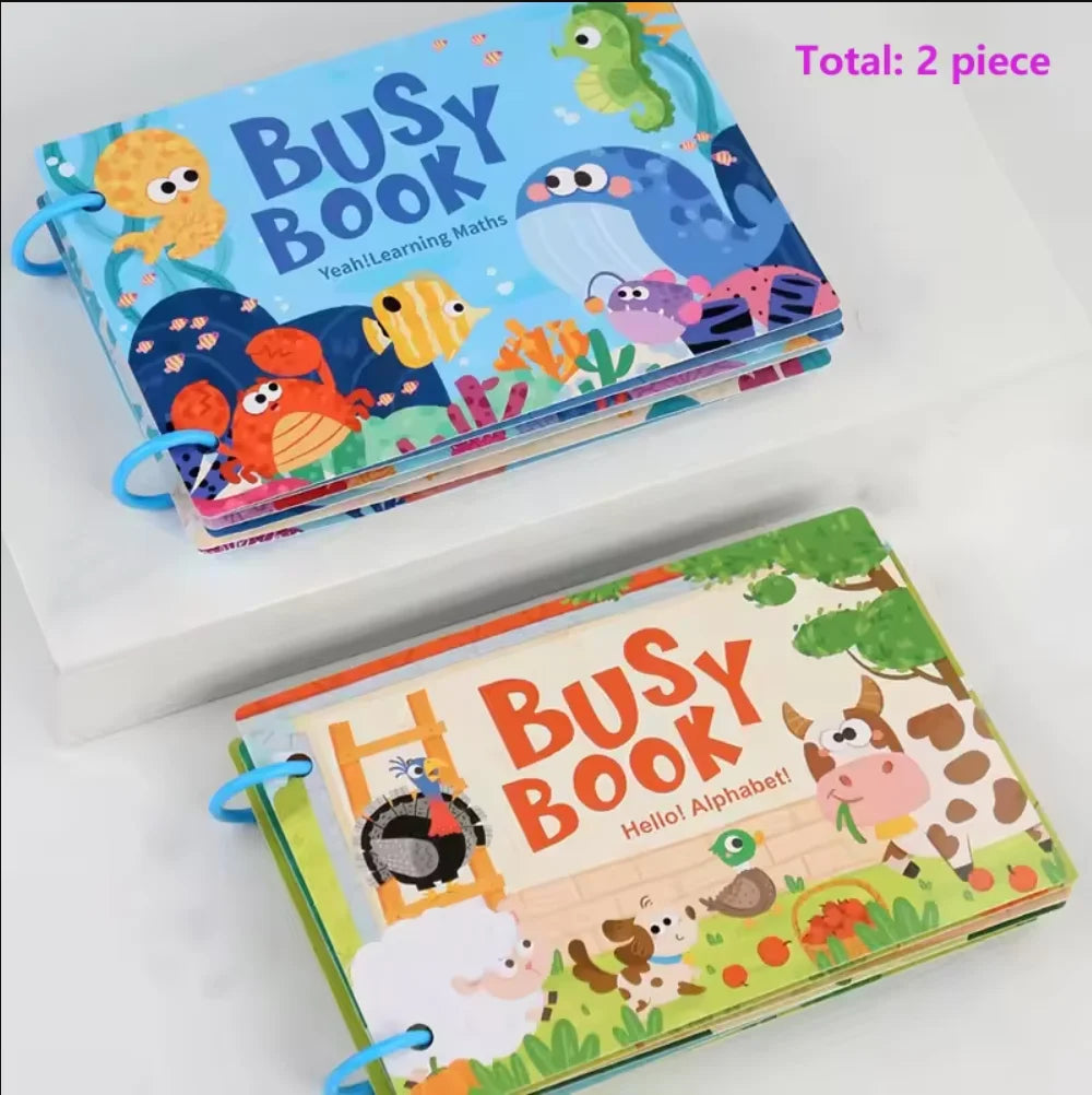 Livre Montessori pour bébé, mon premier livre silencieux, jouet éducatif pour l'apprentissage précoce, jeu assorti pour bébés de 2 à 3 ans
