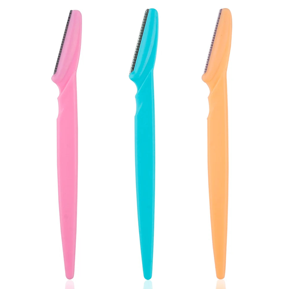 3/4/10 pieces eyebrow razor blade portable face razor for eyes and eyebrows, hair removal, trimmer, safe razor for women and makeup