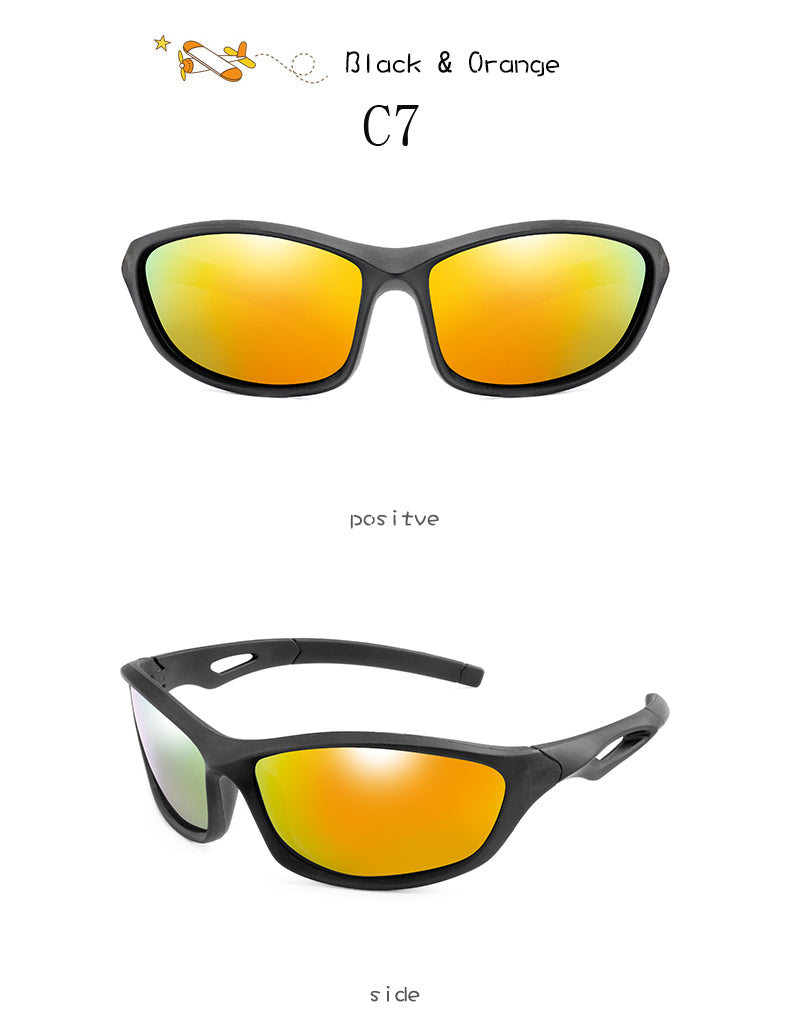 Enfants garçon sport lunettes de soleil TR90 Cool lunettes de soleil lunettes extérieures Protection UV lunettes équilibre voiture glisser nuances enfants lunettes