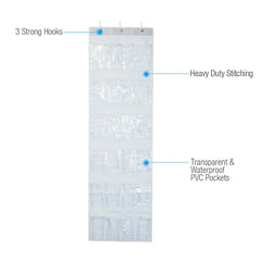 Organisateur de chaussures mural à 24 grilles, support de rangement suspendu au-dessus de la porte, placard de chambre à coucher, sac de rangement de chaussures pour chambre