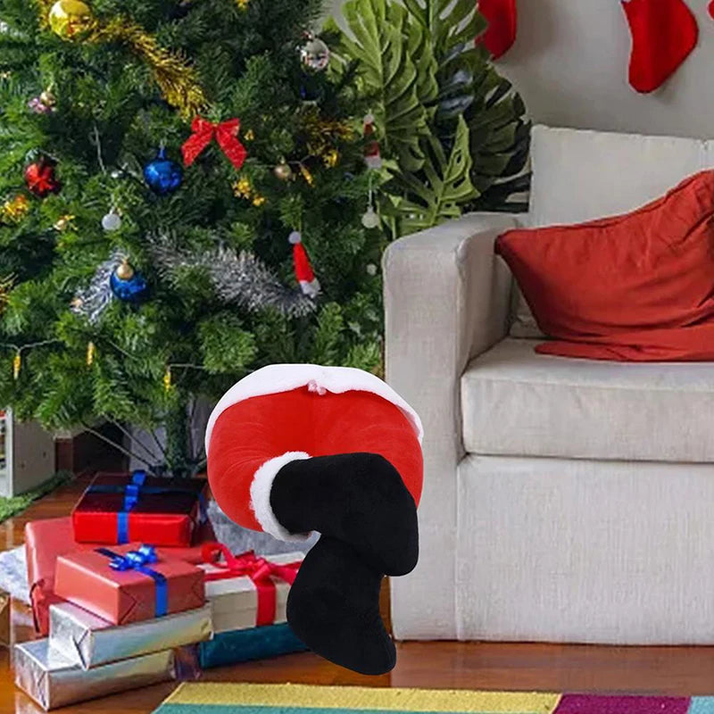 Décoration d'arbre de noël, jambes de père noël, décor de porte en peluche, jambe d'elfe du père noël, décor de noël pour la maison, ornements suspendus 2024