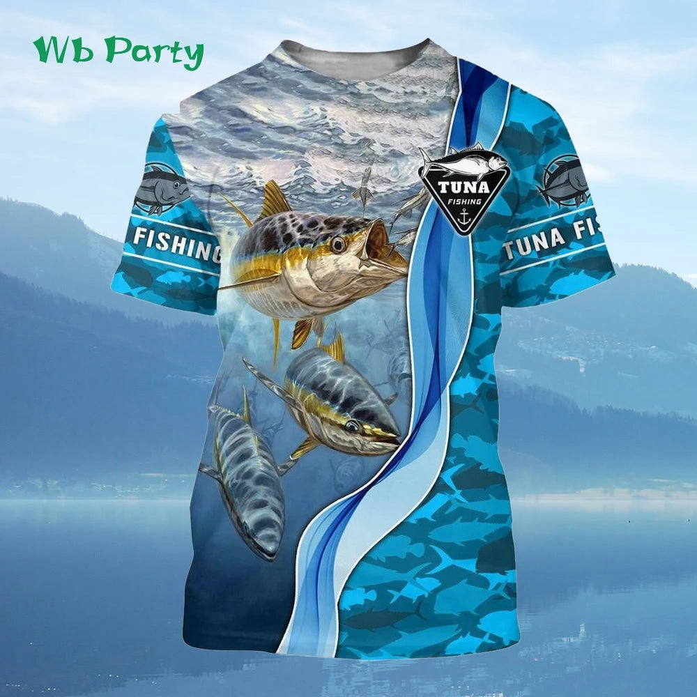 Camisas para hombre, camiseta gráfica con estpado de peces, camiseta de manga corta para hombre, camisetas con gráficos