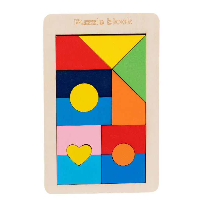 Planche en bois Puzzle enfants éducatif mathématiques Tangram Puzzles jeu jouets pour adultes enfants