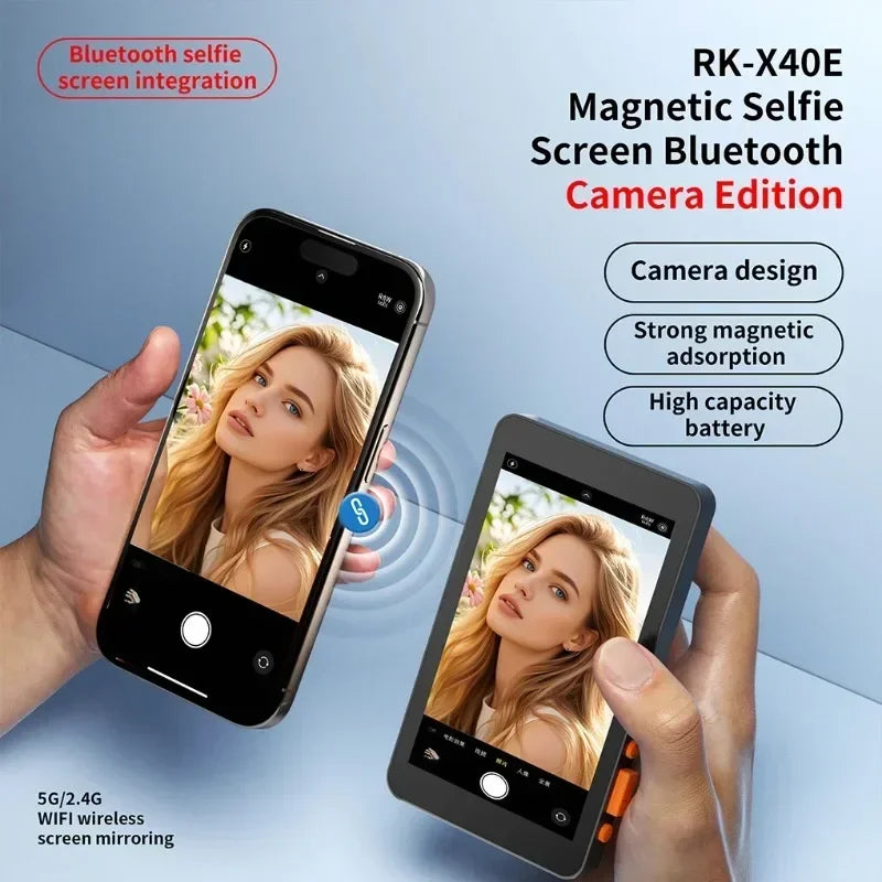 Smartphone moniteur magnétique écran projecteur téléphone caméra arrière Selfie pour Vlog enregistrement vidéo en direct pour Android iPhone