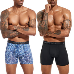 6 pièces/paquet Boxer homme grande taille boxeurs sous-vêtements pour hommes culottes en Polyester pour hommes caleçons Alphabet élastique sangle Shorts