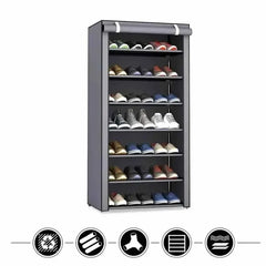 Étagère à chaussures en tissu anti-poussière, armoire à chaussures multicouche non tissée, support de rangement Simple, armoires peu encombrantes pour la maison, étagère à chaussures
