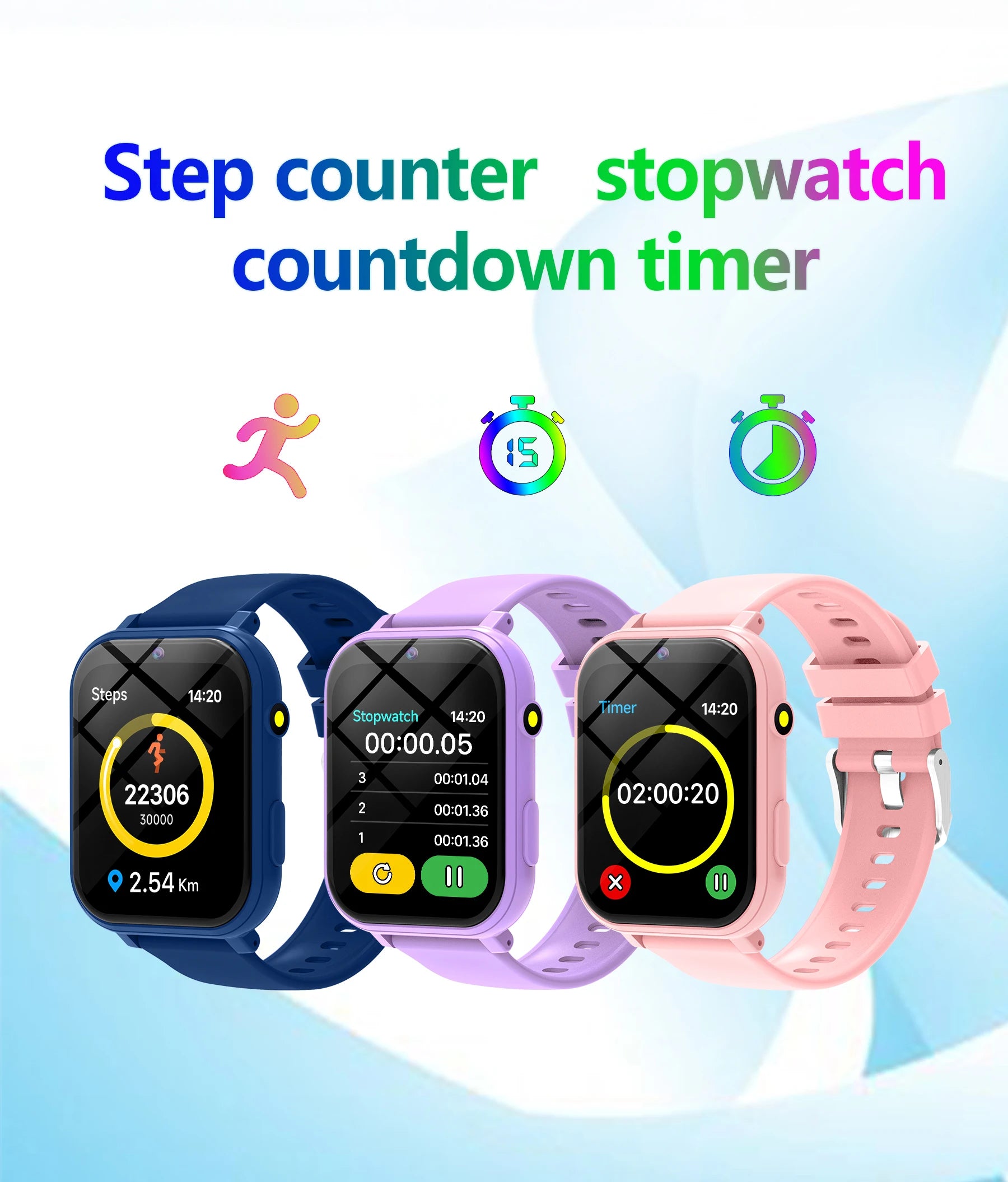 Nouveaux enfants Smartwatch jeux HD caméra frontale surveillance du sommeil lampe de poche électronique écran tactile alarme calculatrice cadeau garçons filles