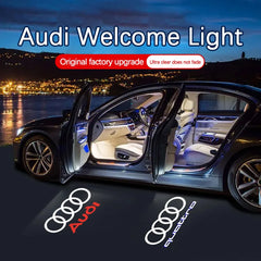 Projecteur Laser Led de Logo de lumière de bienvenue de porte de voiture, pour Audi A1 A3 A4 A5 A6 B5 B6 B7 B8 C5 C6 C7 A7 A8 Q3 Q5 Q7 TT 8V, accessoire de voiture
